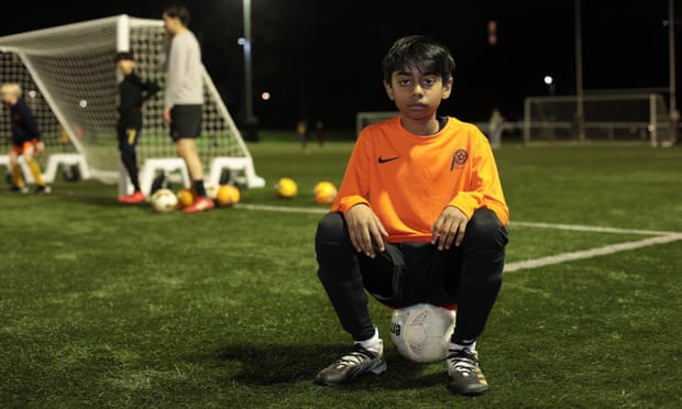 Sethi Balaguru, who plays for Pitshanger FC, said he decided to speak out because he wants ‘everyone to have an equal chance’. Photograph: Martin Godwin/The Guardian